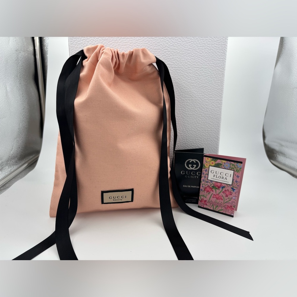NWT Gucci drawstring luxury Guilty Flora 3 pcs mini travel gift bundle